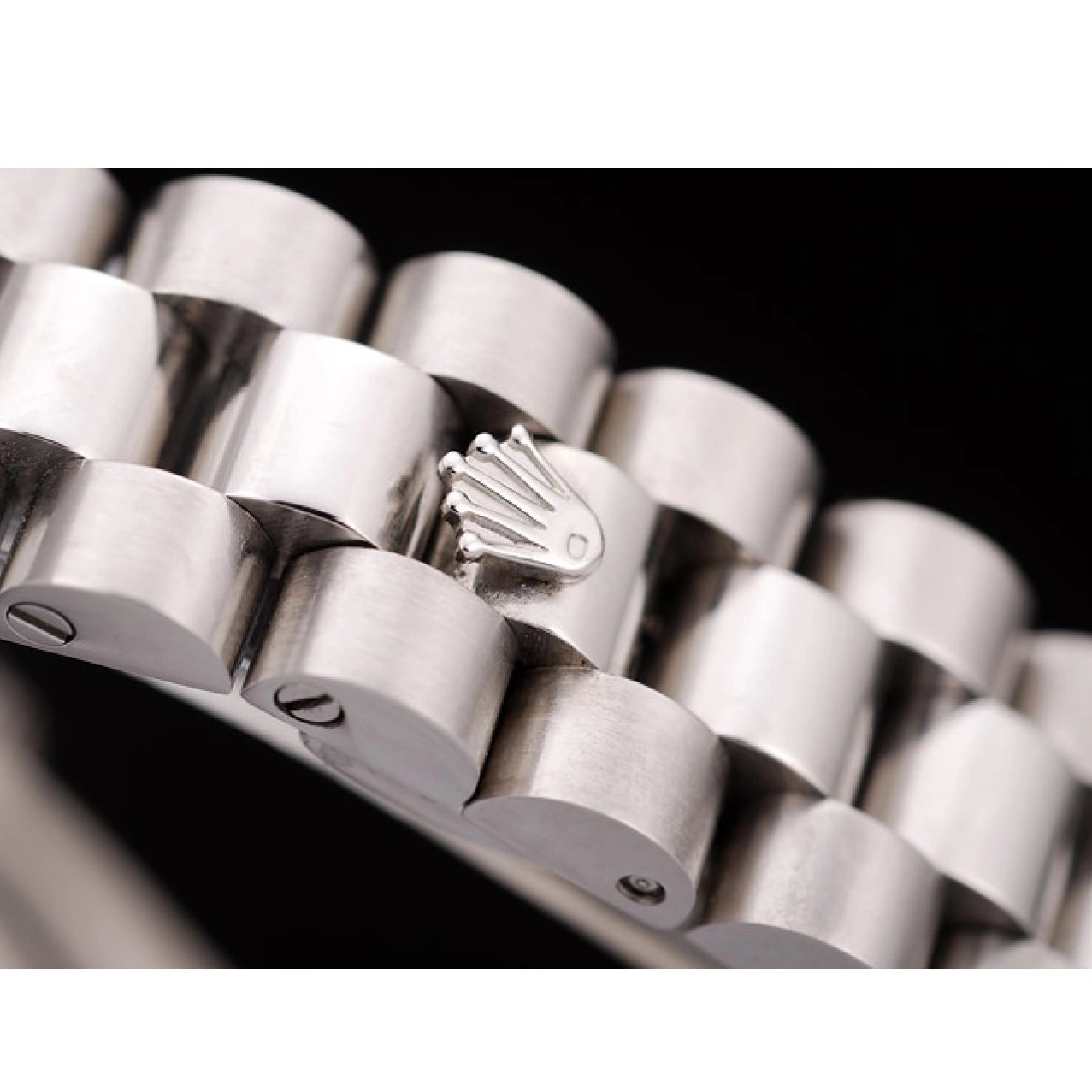 AAA replica watch Diamond Dial Case Steel White Plated Bezel Plated Rolex Diamond DateJust Brushed Stainless 0514